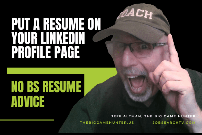 Put a Resume on Your LinkedIn Profile Page