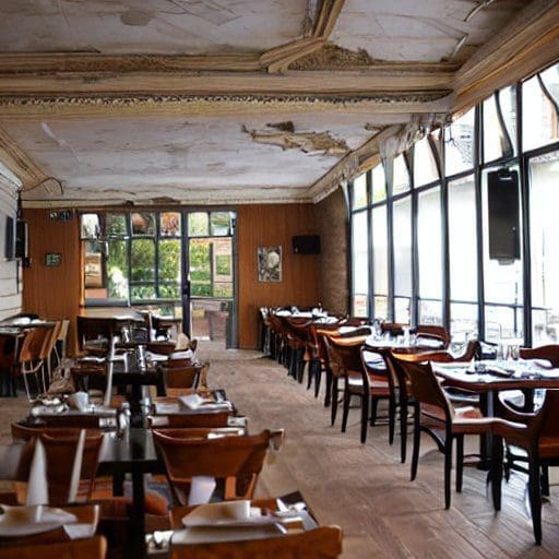 Restaurant bad ceiling