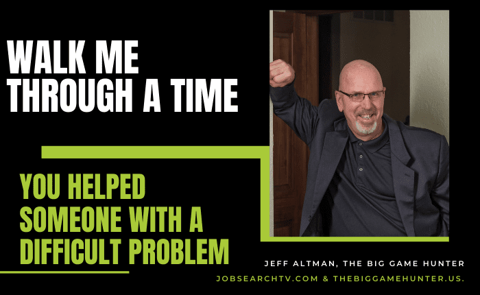 This question is an illustration of one of those Amazon's leadership principles that I think It's the principle of customer obsession and the question is "walk me through a time where you helped a customer through a difficult process and what that looked like. Now I'm going to first give you some data about an experience in mind that doesn't involve you. Amazon bought a cell phone carrier where I was attempting to get my older iPhone to make phone calls on Wi-Fi which should work very easily but for some reason, my family's phones all were able to do it. Mine couldn't. So, I first called the carrier level one support to go through their process. It's not working.. Gets escalated to level two. We go through the process. I walk them through the steps I'm involved with. It should work; it's not working. It gets escalated to level three. I get a phone call from someone from level three support and we start entering into a conversation about what I'm doing, what's going on with the phone. They promise to research it and come back to me which they do 24 hours later. We identify that there's a problem that Apple needs to be notified about because they need to turn on something on their side, that there's a bug that exists. They need to carry it. I'm just giving you the facts of the situation so you can understand how you do this in answering questions. Ultimately, I'm told the ticket has been submitted to them. It should be resolved in 48 hours. We will call you back to confirm that that's been done. In the meantime, I've submitted it to them and I'm going to follow through with them to make sure it's been taken care of. Now, you pause for a second because you have to think of interviewing as being like theater. You're acting and even though you're rehearsed for this, you want to begin with the idea that you're thinking about your answer. So you might pause for a second and go, "yeah." Notice what I did? I'm giving the impression of thinking and they might simply say, “I was working with someone who was escalated to me. It was my first time dealing with a situation, where our capacity to turn on Wi-Fi for a customer, wasn't working. “So, we went through all the steps obviously and once those weren't working I promised the customer I would call back within 24 hours. In the meantime, I spent time, not just simply at work but off hours to try and identify problems and identify that there was a problem on the Apple side of this. It wasn't with our carrier, but it was with Apple. I reached out to them, confirmed that this is an issue on, not just his phone, but a whole bunch of other phones and thus what I was able to do was babysit with the vendor, with Apple to ensure that the issue with this person's phone (my phone) would be handled in a timely way." And he might go through some more details of the story. But you want to follow the format of SOAR. What was the situation that you had to deal with, what was the objective that you had, what was the action that you took what was the result that you got, and if there's a way that you can measure this in terms of customer satisfaction that's what you try to do because, at the end of the day, what they're looking for in answering is that you were obsessed, that you wouldn't let this tiger go once you had it in your teeth, you're gonna hold on to it and not let it go until the issue is solved. So, understand, obsession is a big deal to certain organizations. If you're in a service role, this is what they want to hear. They want to hear a story where you just wouldn't let the tiger go and you held on to it by the tail. You had it in your teeth and no matter what, you were going to get this resolved because that's what really makes a difference in cases like this.