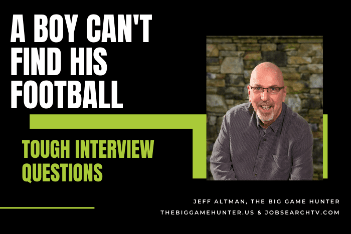 A boy can't find his football