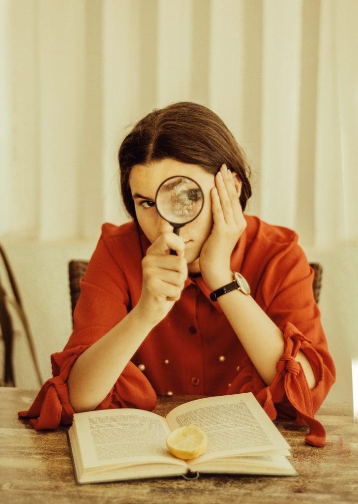 Looking through a magnifying glass