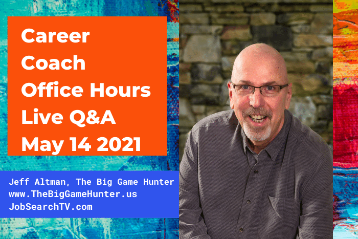 Career Coach Office Hours May 14 2021