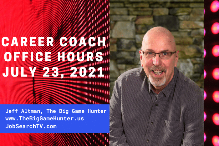 Career Coach Office Hours July 23 2021