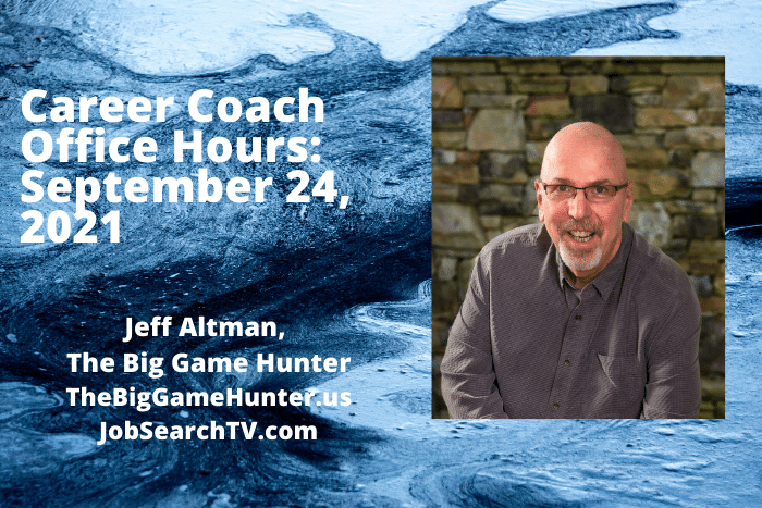 Career Coach Office Hours September 24 2021
