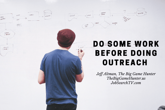 Do Some Work Before Doing Outreach