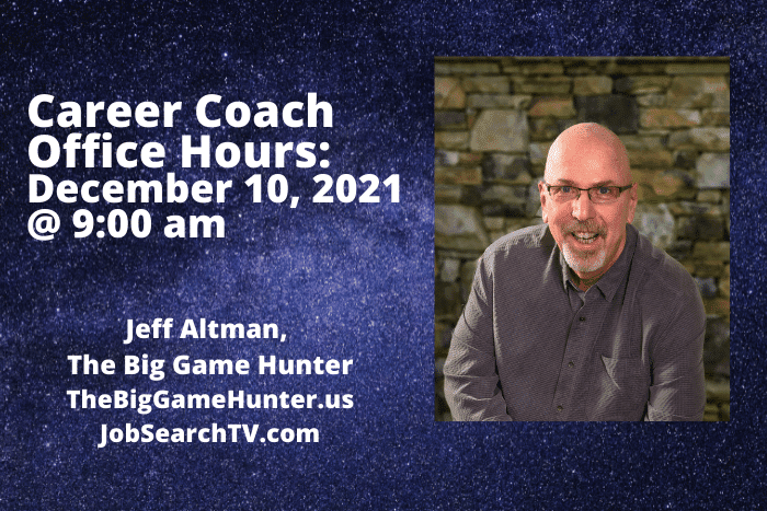 Career Coach Office Hours December 10 2021