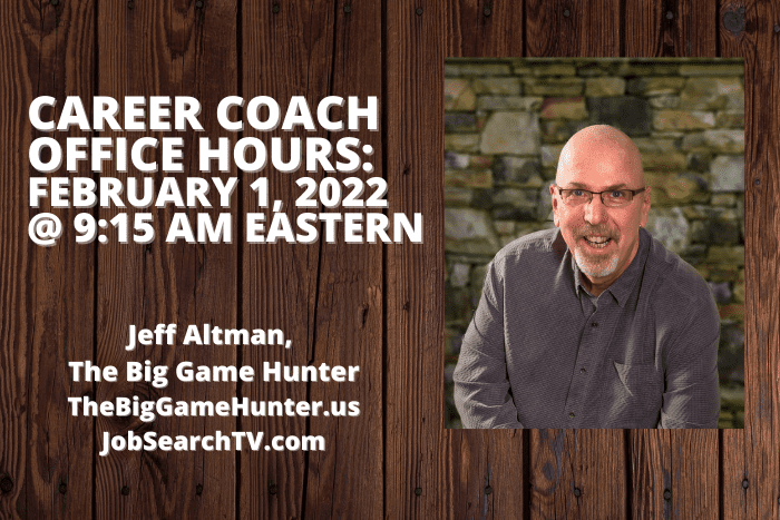 Career Coach Office Hours: February 1 2022