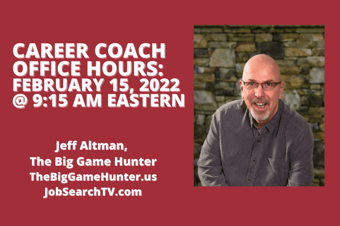 Career Coach Office Hours February 15 2022