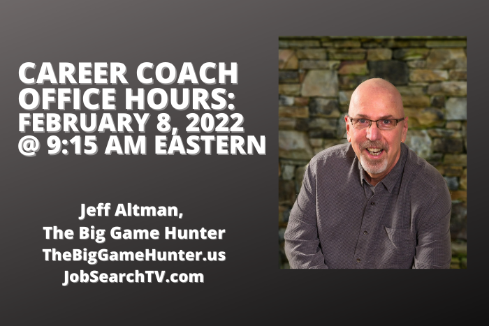 Career Coach Office Hours February 8 2022
