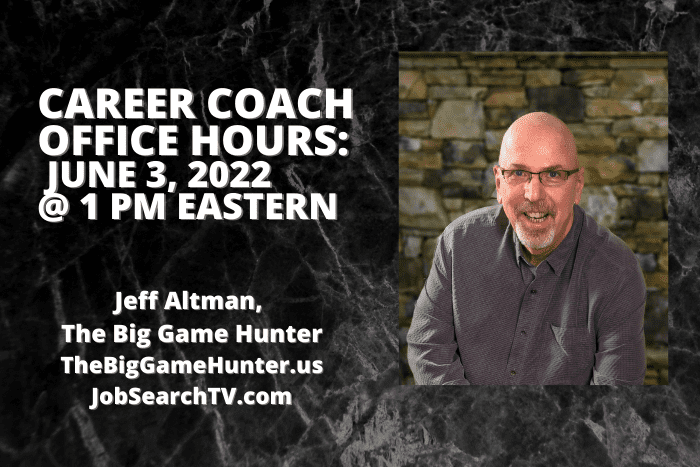 Career Coach Office Hours: June 3 2022