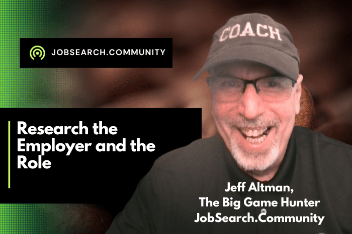 Research the Employer and the Role