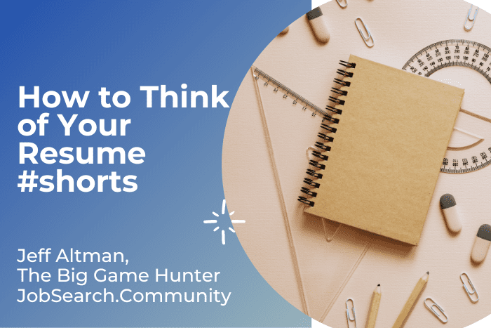 How to Think of Your Resume #shorts
