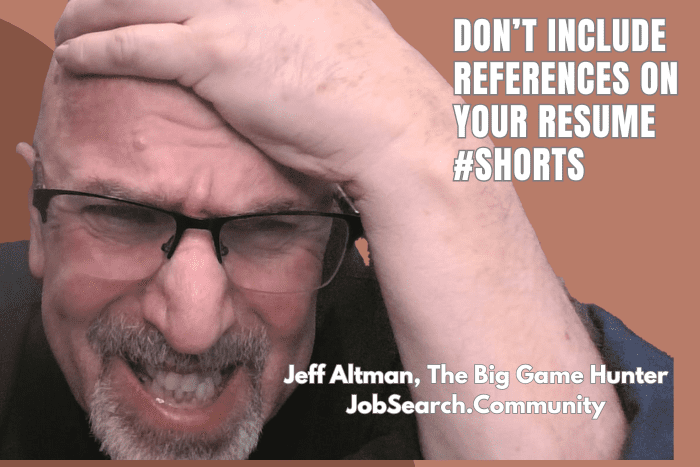 Don’t Include References on Your Resume #shorts