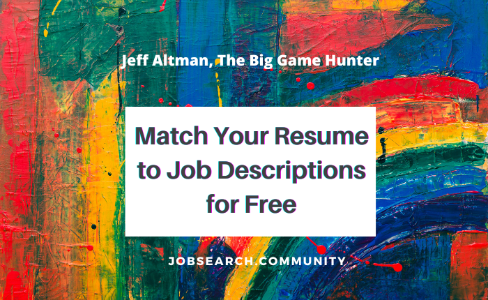 Match Your Resume to Job Descriptions for Free